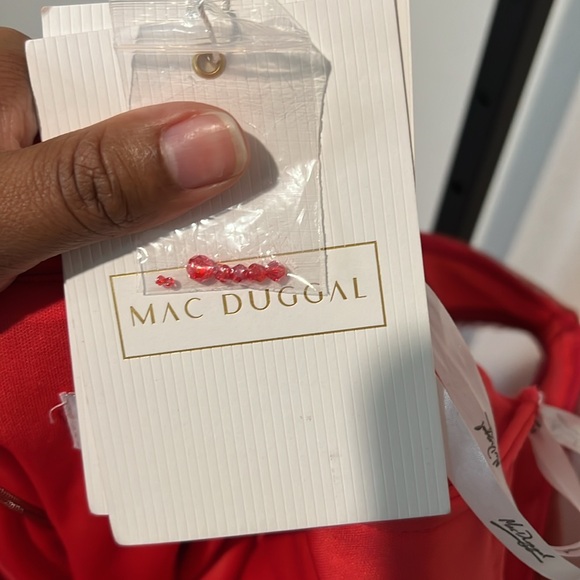 $498 NWT Mac Duggal Ombré Pleated Bust Tulle Dress w/Beaded Belt #20378 (Size 2) - Picture 10 of 12